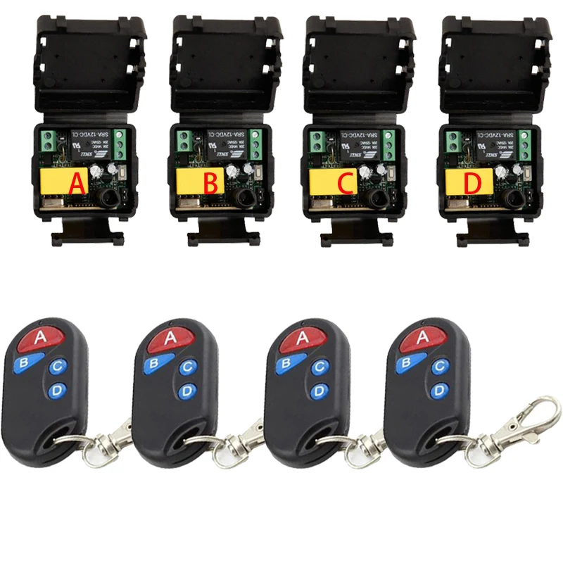 AC220V 1CH Mini Wireless RF Remote Control Light Switch 10A Relay Output Radio Receiver Module+NEW Transmitter Garage Door