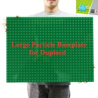 24*32 Dots Large Size Base Plate, Right Angle Big Base Building Blocks Duploed Compatible Brand Block Base Plate For Children