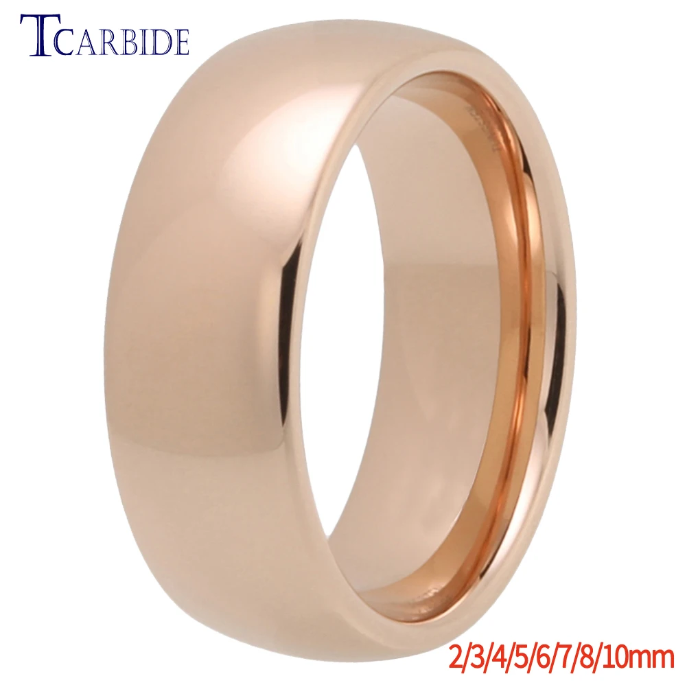 2/3/4/5/6/7/8/10MM Multiwidth Wedding Band Men Women Tungsten Ring Domed Polished Classic Daily Accesories Gift Jewelry