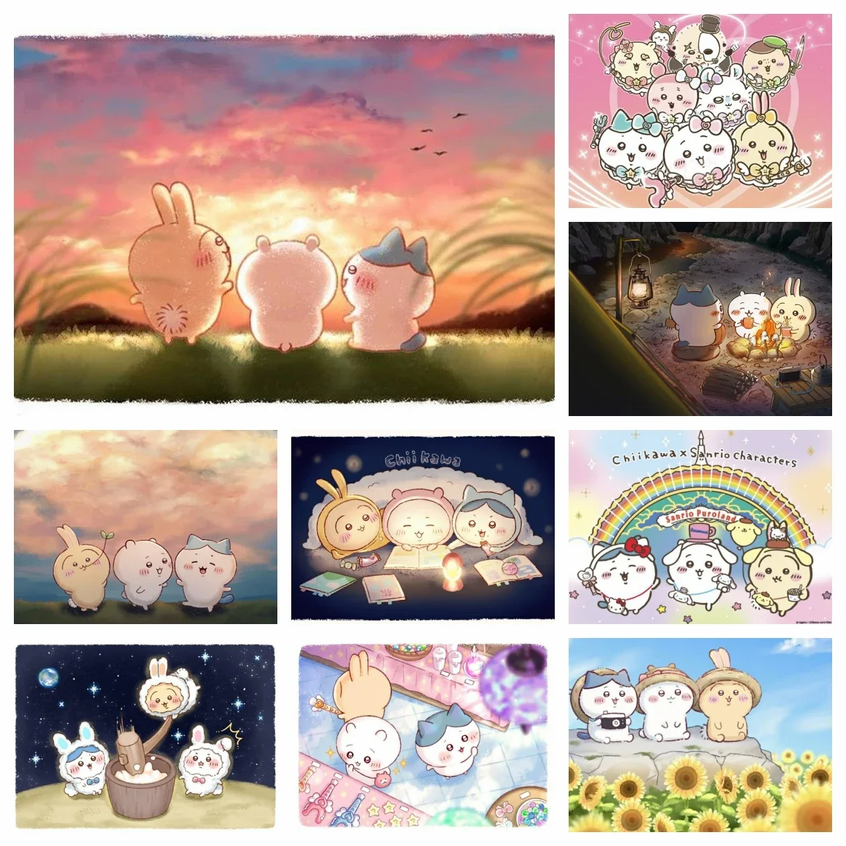 

Милая Chiikawa Hachiware 5d алмазная живопись мозаика японский мультфильм аниме наборы для вышивки крестом вышивка детский подарок домашний декор