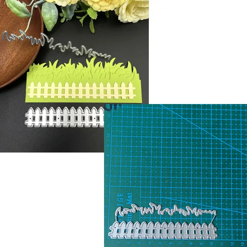 Gras Zaun Metall Stanzformen Schablone DIY Scrapbooking Album Papier Karte Form Prägung Handwerk Dekoration Vorlage