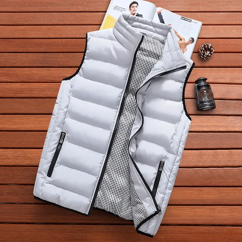 Winter Men Clothing Vest Jacket Mens New Autumn Warm Sleeveless Jacket Casual Waistcoat Male Vest Clothes Top Outerwear