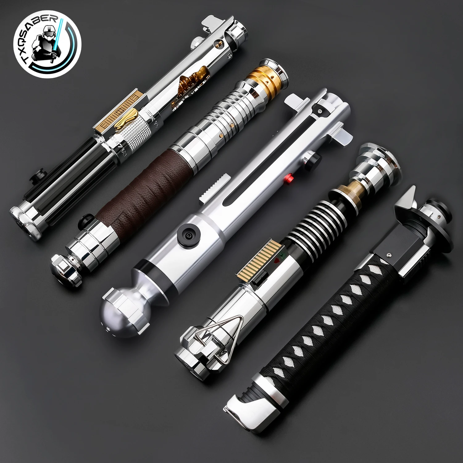 TXQSABER Empuñadura vacía de aleación de aluminio sin hoja para Sith Revan Jedi Revan Luke EP6 Anakin EP2 30 tipos de mangos