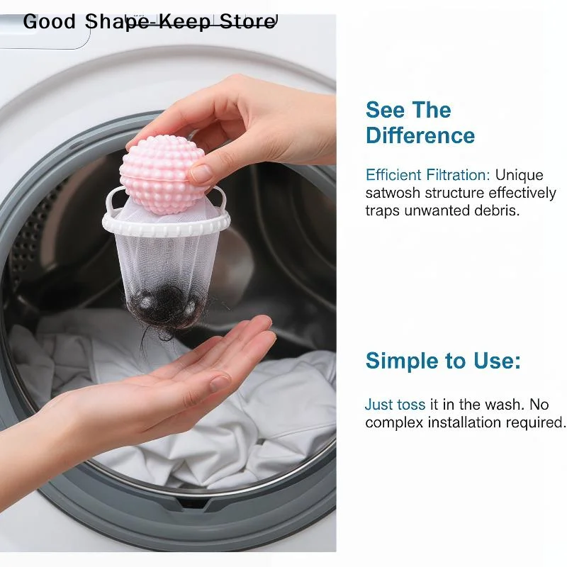 dailyReusable Laundry Floating Filter For Washing Machine Lint Catcher Hair Filter Ball Household Clothes Washing Supplies