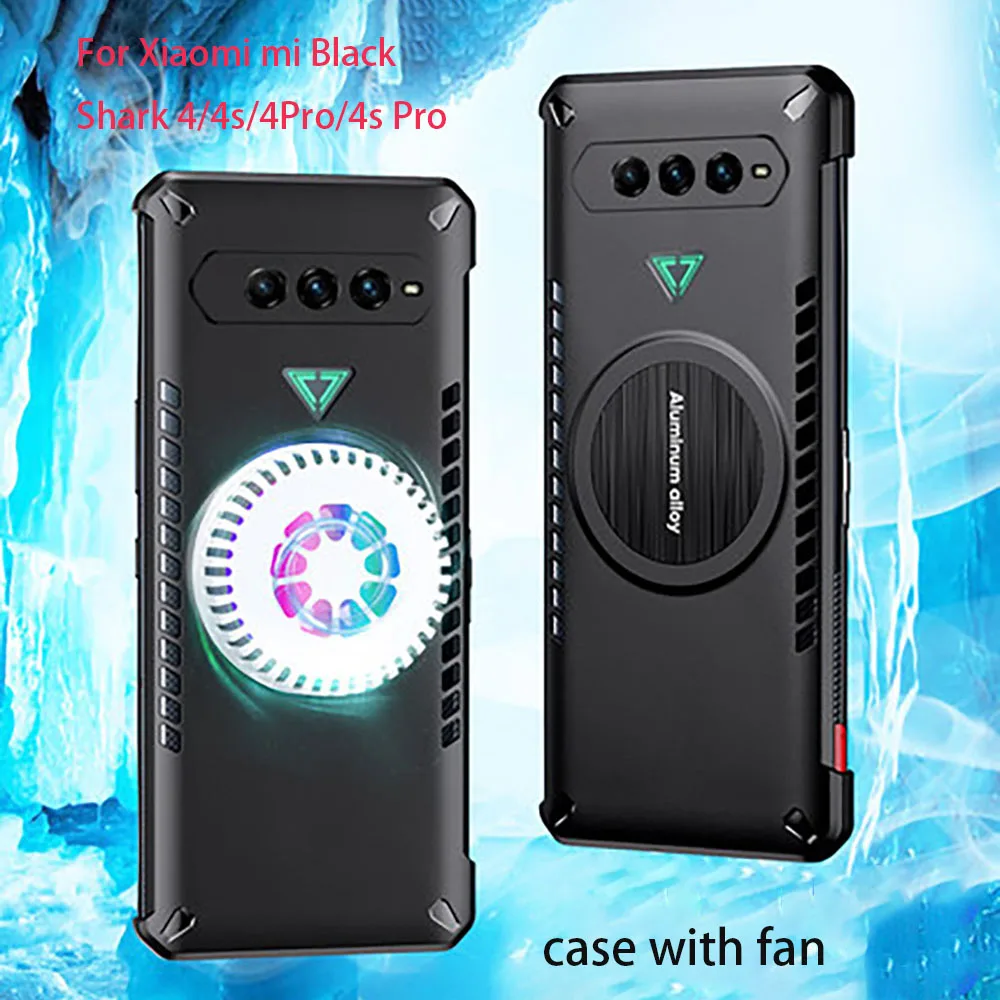 Full cover Soft Silicone Case For Xiaomi Black Shark4 4S Aluminum alloy chip Heat dissipation For Black Shark4Pro 4S Pro shell