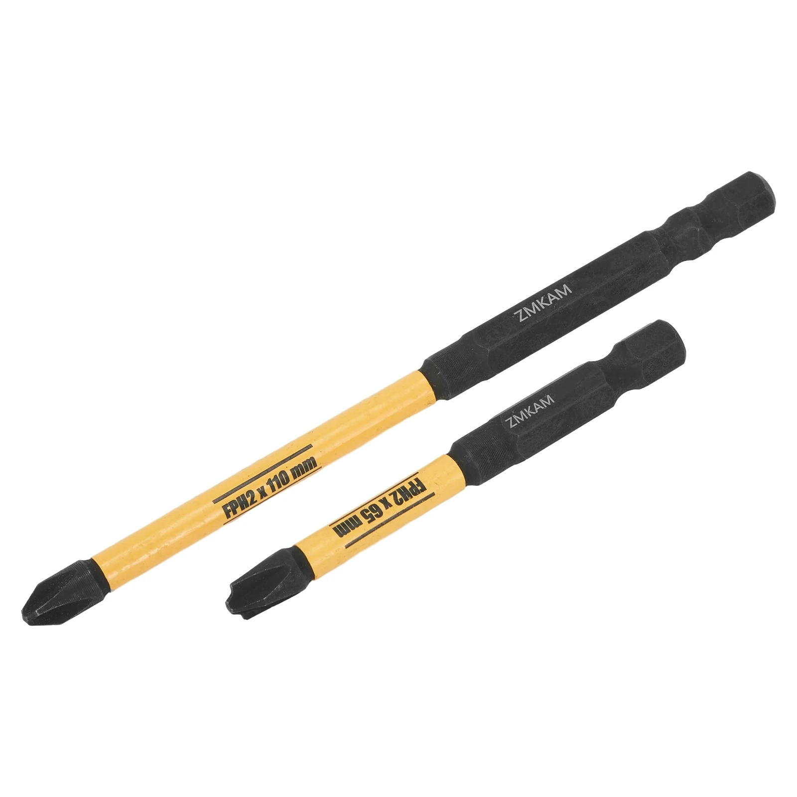 Professional Cross Impact Screwdriver Set, adequado para chaves de fenda elétricas e brocas, disponível em preto e amarelo