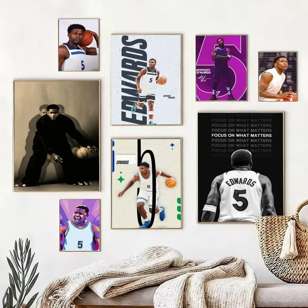 Anthony Edwards  Poster High Quality Dorm Living Room Aesthetic Wall Decoration Painting Stickers Gift