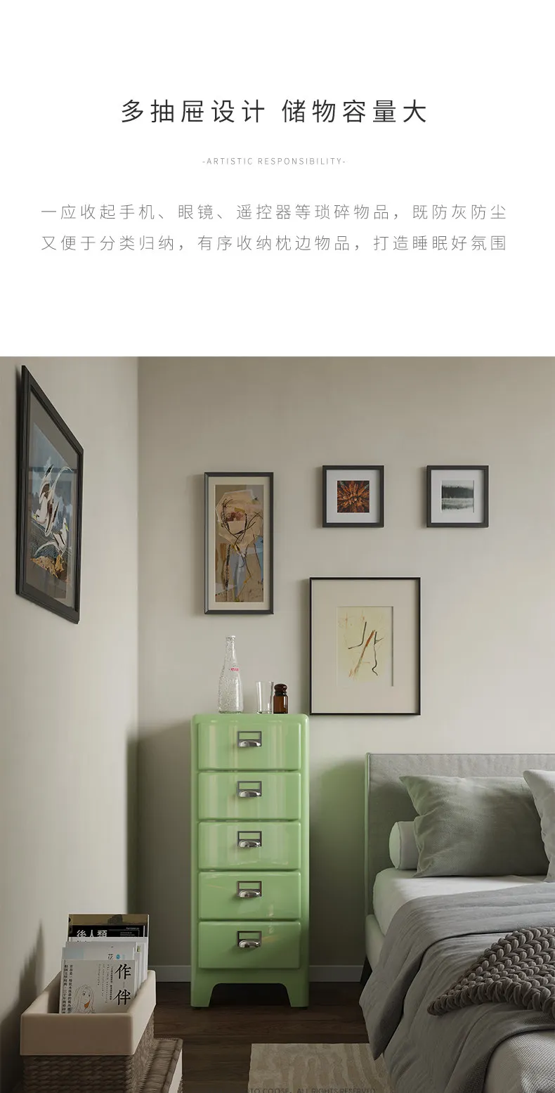 Retro dining side cabinet multi-functional is a bucket cabinet household living room sofa side few