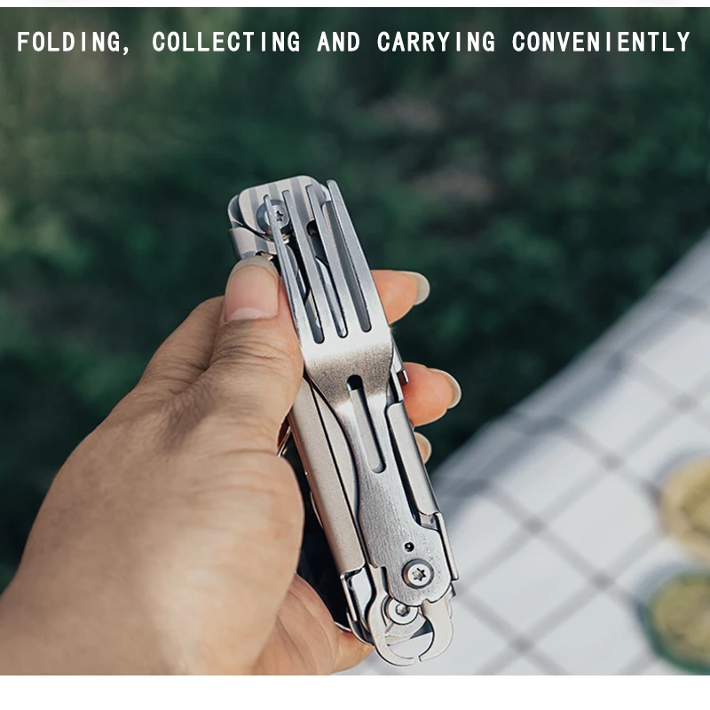 Classic disassembling combination dining knife New stainless steel multi-function portable knife, fork, spoon gift knife