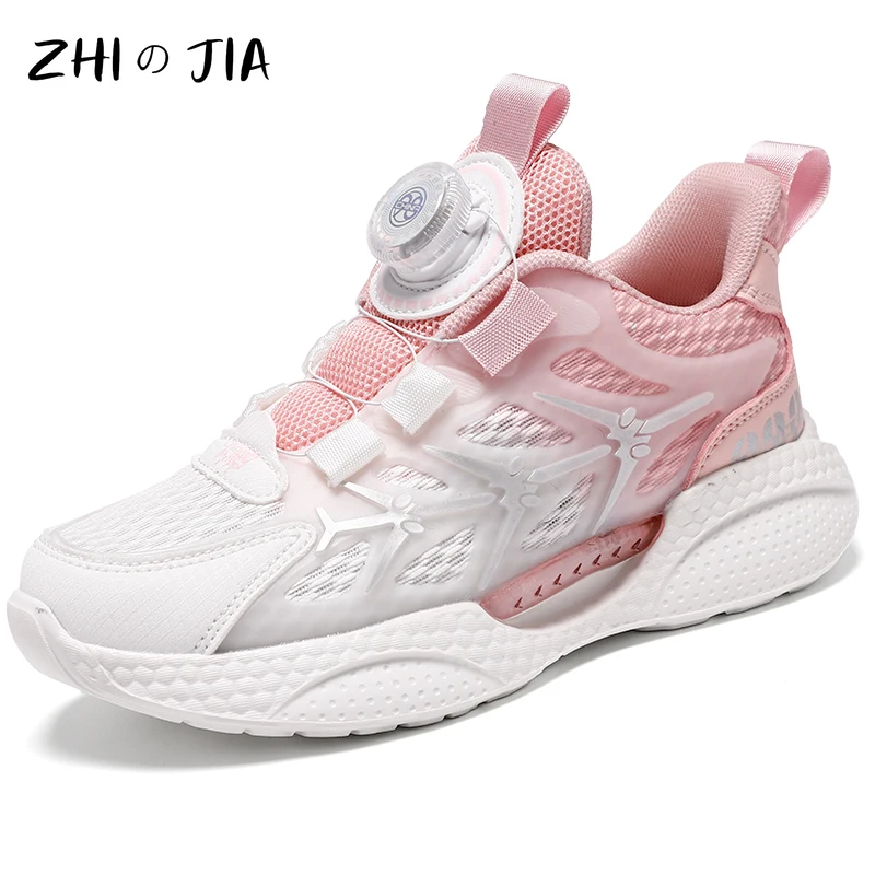 Children's Rotating Buckle Sports Leisure Footwear Boys High-Quality Basketball Shoes Summer Large size Popular Running Sneaker