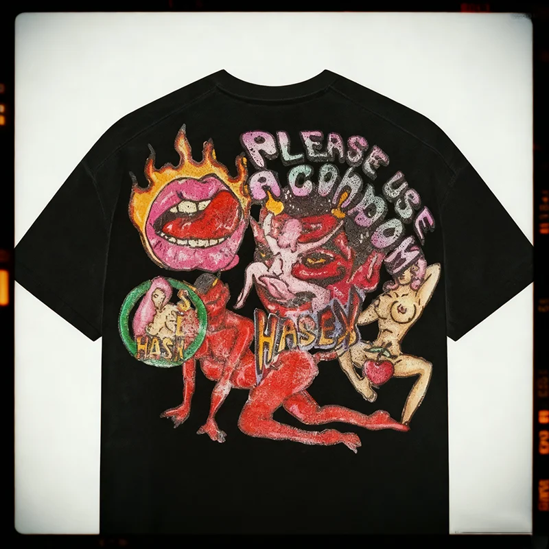 เสื้อยืดคอกลมแขนสั้นทรงหลวมสำหรับฤดูร้อน เสื้อแขนสั้นลำลองอเนกประสงค์ ใส่ได้ทั้งชายและหญิง