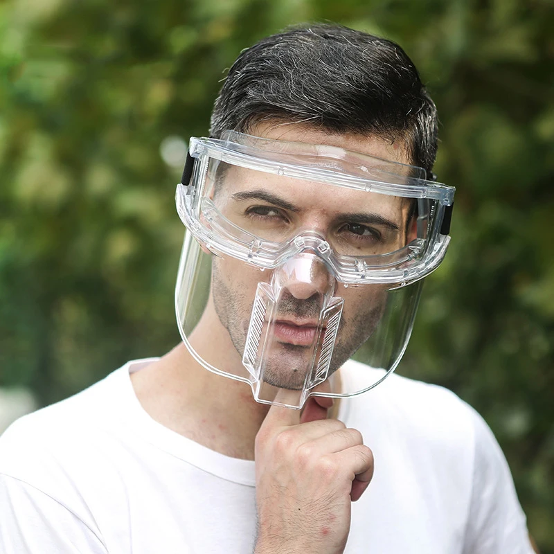 Multipurpose Ergonomic Transparent Protected Face Shield Mask For Work Polish Welding Dust Oil Splash Resistant Full Face Mask