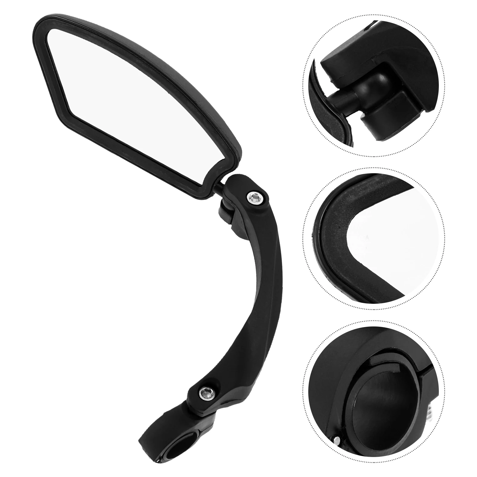 

Bicycle Rear View Mirror: Adjustable Handlebar Bike Mirror For Mountain Road Bikes Hd Wide Angle Anti- Universal Fit