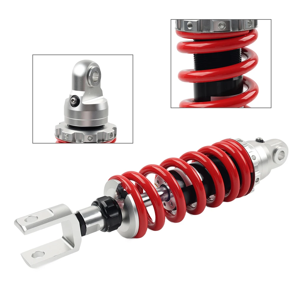 Motorcycle 320mm Shock Suspension Clevis Absorber 10mm Spring For Universal For Honda For Suzuki For Yamaha Aluminum Red