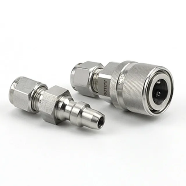 Swagelok Type Hikelok High Pressure Stainless Steel 6000 psig Full Flow Quick Connector Quick Couplings Fittings with Shut Off