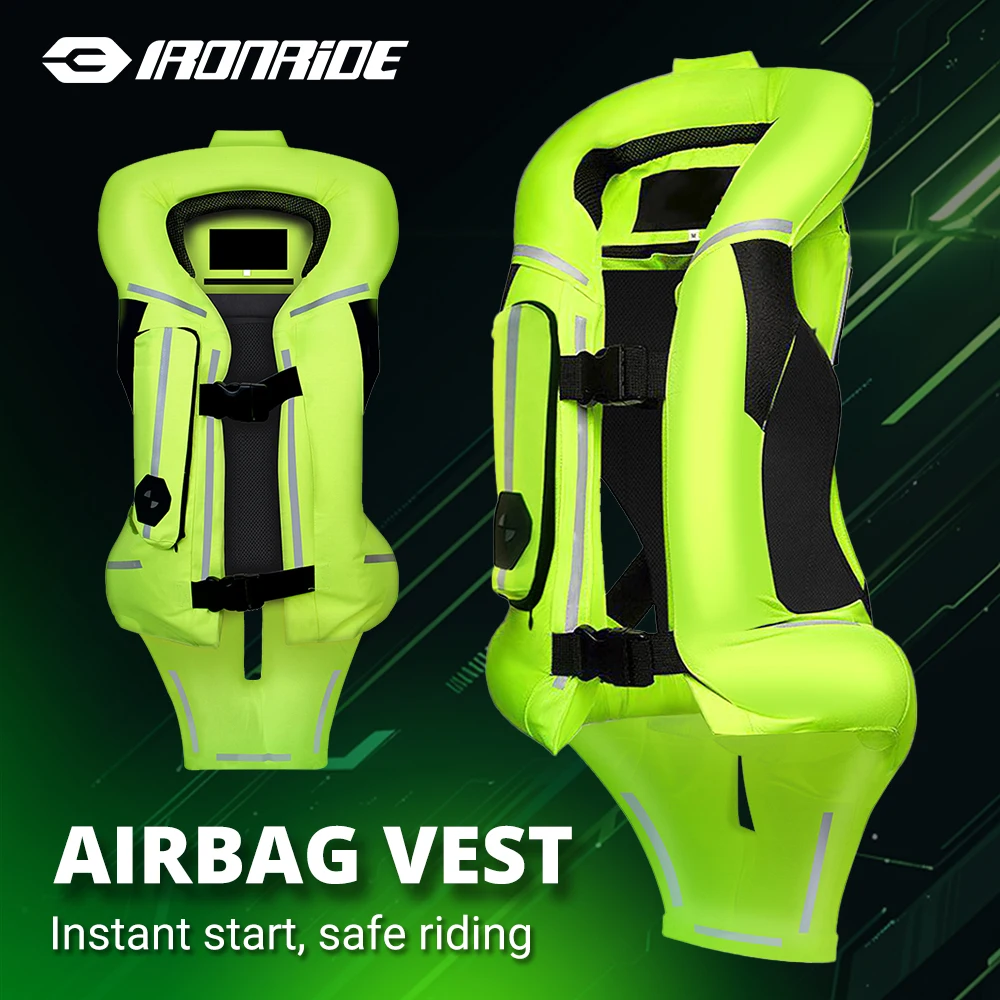 

New Motorcycle Airbag Vest Reflective Safety Clothing CE Protector Men Motorcycle Jacket Racing Riding Motocross Air Bag S-3XL