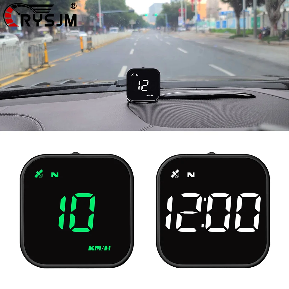 차량용 GPS 헤드업 디스플레이 LED 스마트 디지털 속도계 차량 속도 G4S HUD 자동차 액세서리 (모든 차량용, 과속 경보 기능 포함)