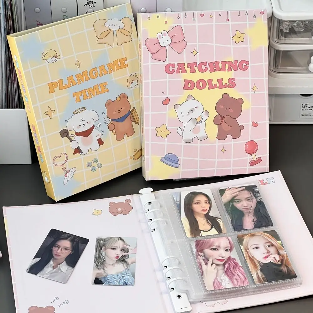 

Bear A5 Photocard Binder Collect Album Shell Inside Page Colorful Idol Photo Album Loose-leaf Photo Album