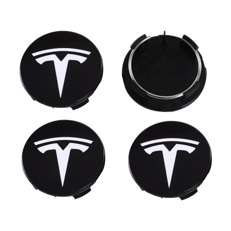 4pcs for Tesla Model 3 Model Y Badge Covers Hub Caps 4pcs 56mm Hub Center Caps for Tesla Model Y X S 2023 Auto Accessories Style