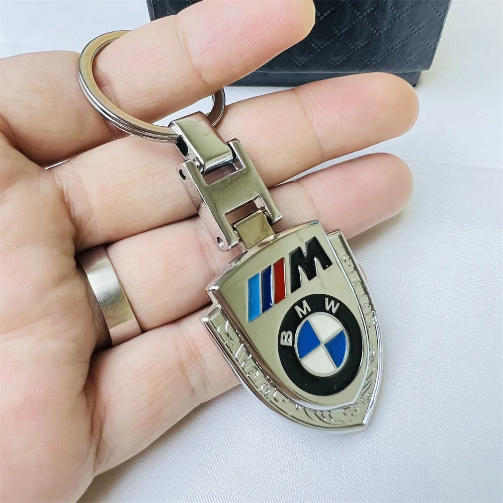 BMW Keychain Metal Emblem Shield Style keyring Silver for m e90 g26 e60 e46 f10 f30 e39 e36 f20 Car accessories Fashion Gift