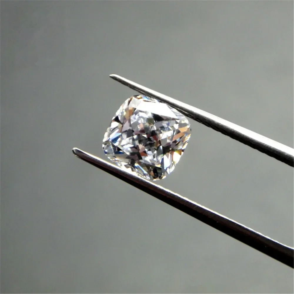Grade AAA Cubic Zirconia Square Faceted Gemstone Cushion Cut Cubic Zirconia Multiple Sizes to Choose
