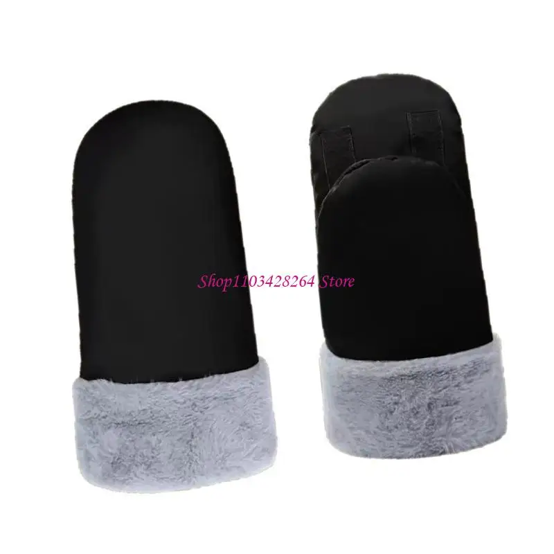 

1 Pair 360 Degree Warm Mittens For Parents Pushing Strollers In Snow Condition