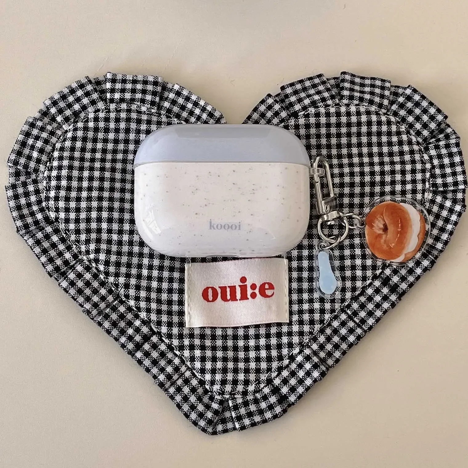 3D bagel Chain Pendant Headset Case For Airpods 1 2 3 Cover Shockproof For Airpod Pro 4 Pro2nd Fundas Protect Coque