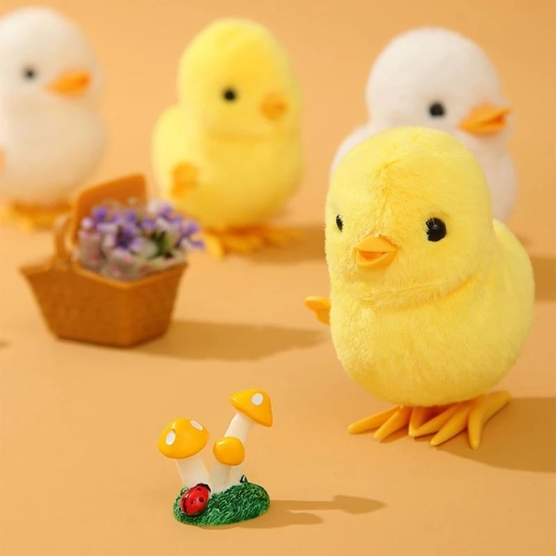 Brinquedo corda para crianças andando animal saltando frango pato relógio brinquedo presente aniversário festa favor sacos
