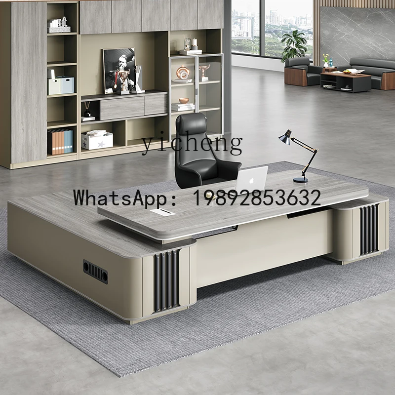 LYY  light luxury boss desk, simple modern manager desk and chair combination office furniture desk, large desk