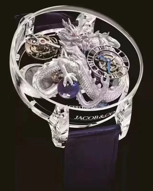 Reloj de pulsera mecánico de dragón asiático de volante Celestial de gama alta, edición limitada, reloj superior de moda