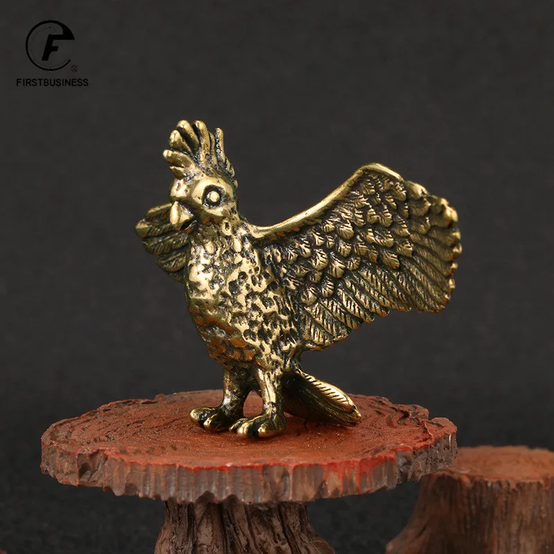 Vintage Brass Parrot Small Statue Ornament Cute Animal Bird Figurines Miniatures Decorations Crafts Home Decor Accessories Gifts