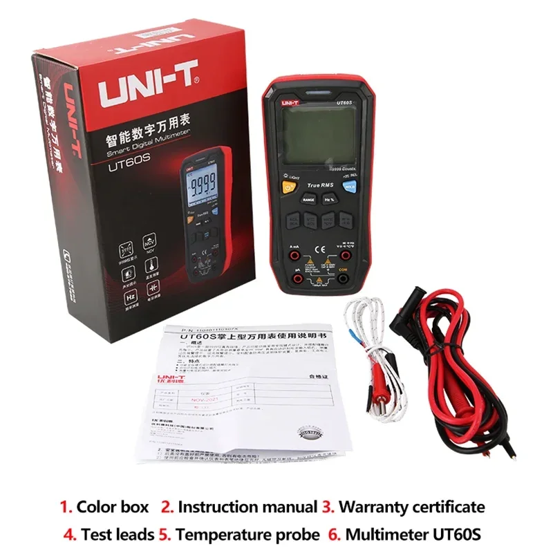 UNI-T UT60S Digital Smart Multimeter UT60BT Bluetooth Multimeter True RMS 1000V AC DC Voltage Tester Ammeter Frequency Meter