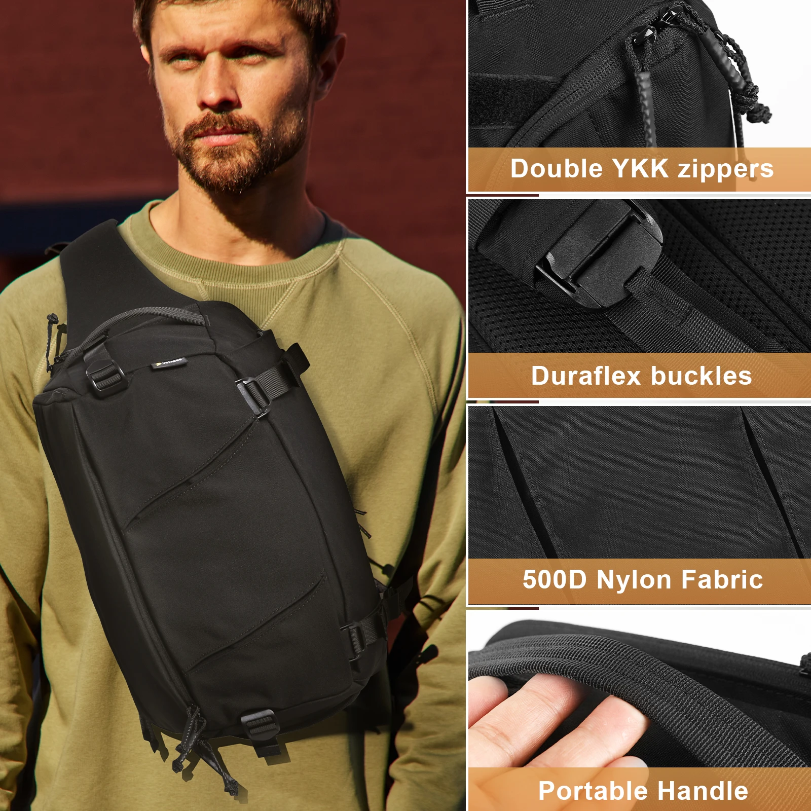VOTAGOO Borsa a Tracolla Tatti - Edc Concealed Carry Sling Bag recensione e prezzo
