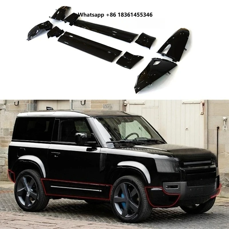 Front Rear Bumper Wrap Angle Door Trim New De  High Quality Gloss Black Body Kit