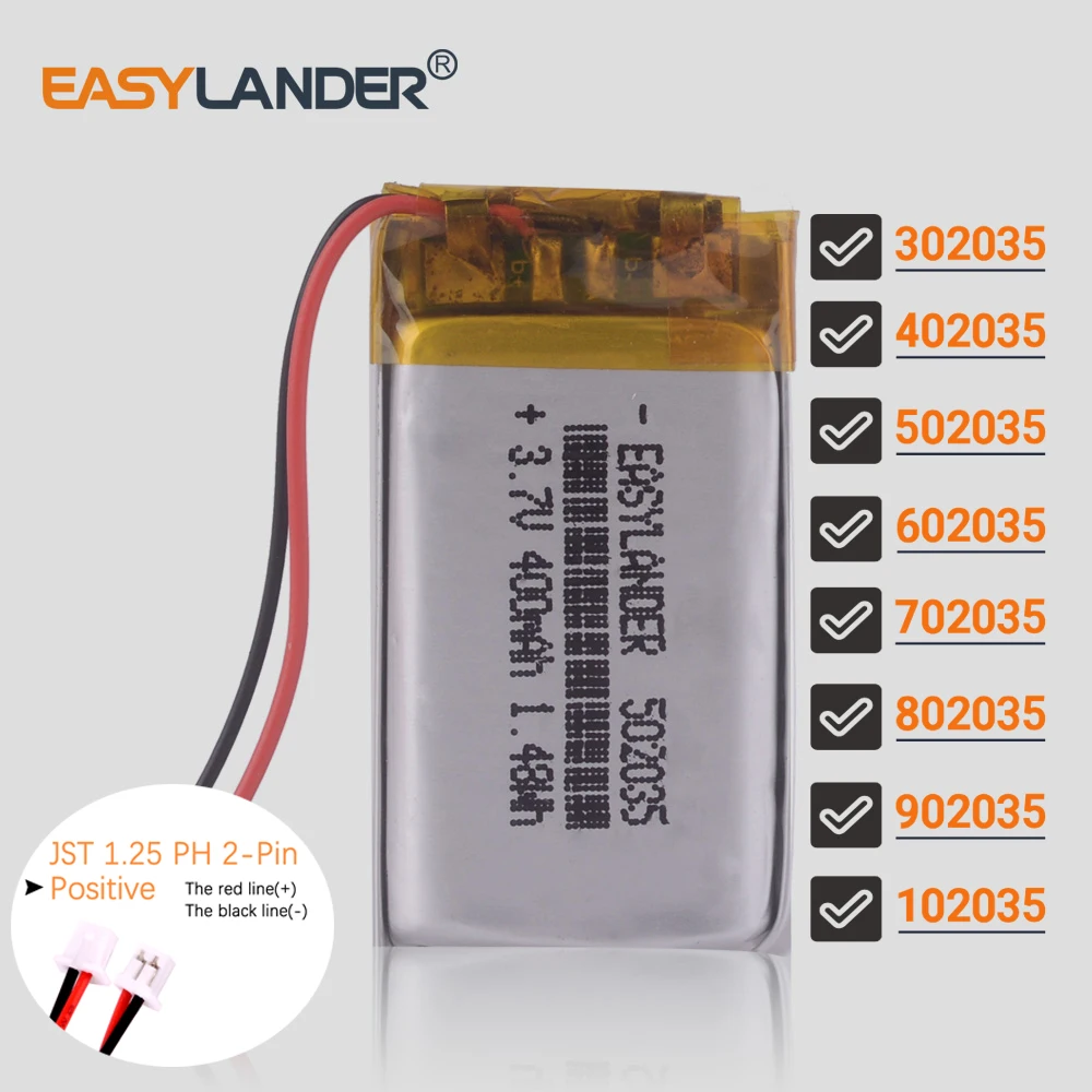 3.7V 250Mah 402035 …