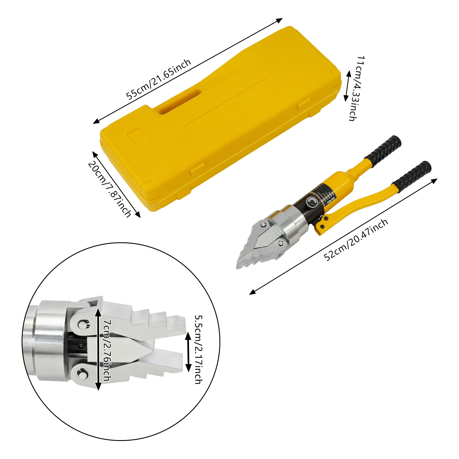 12-Tonnen-Hydraulikverteiler, Flanschöffner und Mutternverteiler YQ-55, integriertes Design mit Aufbewahrungskoffer für Industriepfeifen – Detail 8