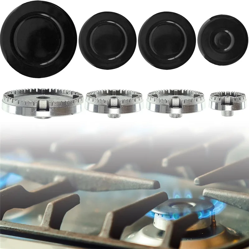 

AA81-Universal Burner Crown Flame Cap Oven Cooker Hob Gas For CDA,Flame Burner Cap Crown Fits All Between Sizes Concave Durable