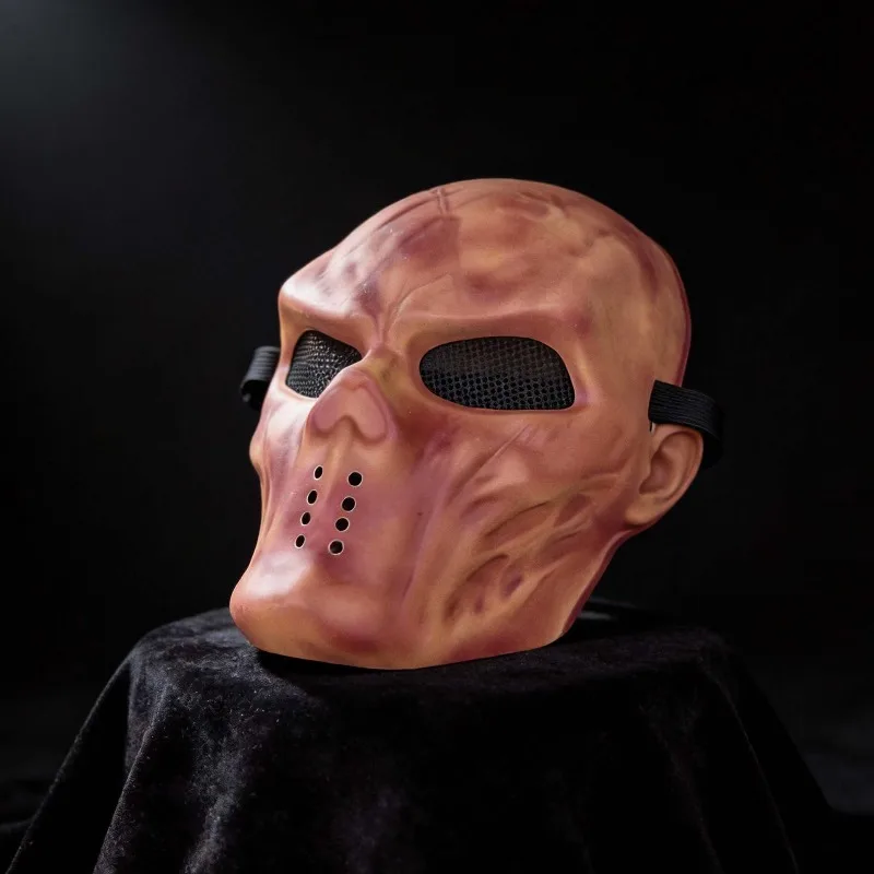 Skull Warrior Mask PVC Cool Camouflage Party Cosplay Costume Props Gift for Boyfriend Mens Horror Game Party Decor Cycling Mask