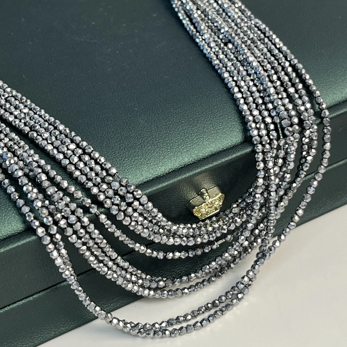 10Strands Faceted Isolation Beads Grey Coated Spinel Small Beads For Jewelry Making DIY Necklace Bracelet Earrings Accessory