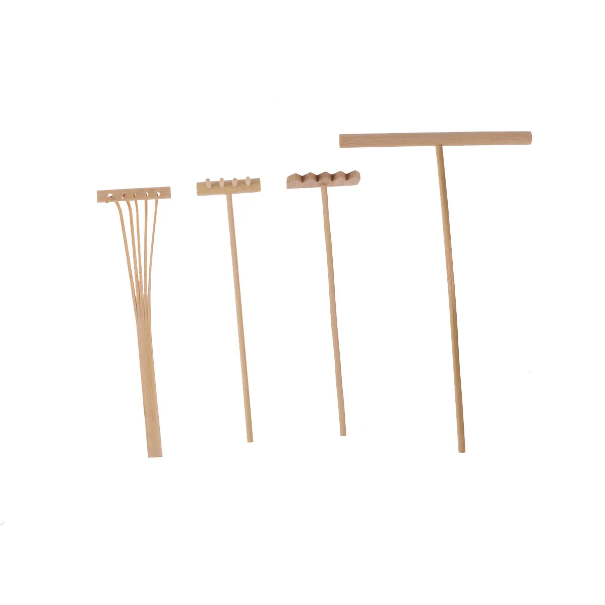 

4 PCS Rake Bonsai Kit Sand Rakes Push Desktop Decor Tool Decoration Toy