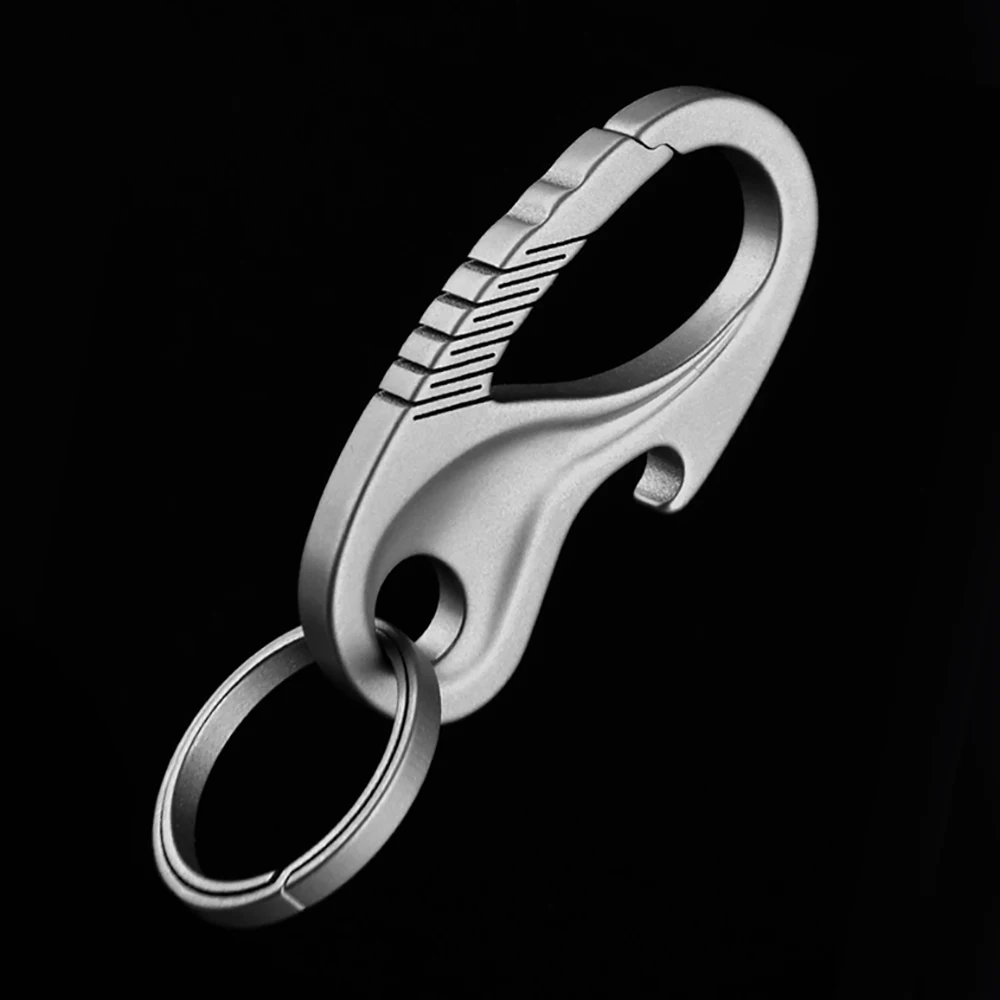 Real Titanium Luxury Men Car Key Chain Creative Shape Tai Chi Super Titanium Keychain for Key Rings EDC Tool Jewelry Best Gift