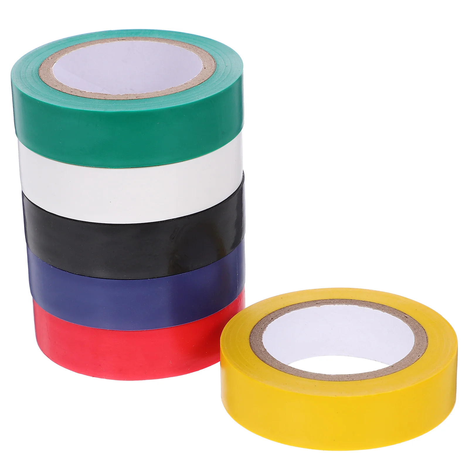 

6 Rolls 15mm x 10m Electrical Insulation Tape PVC Multi Colored Assortment High Strength Bonding Wire Anti