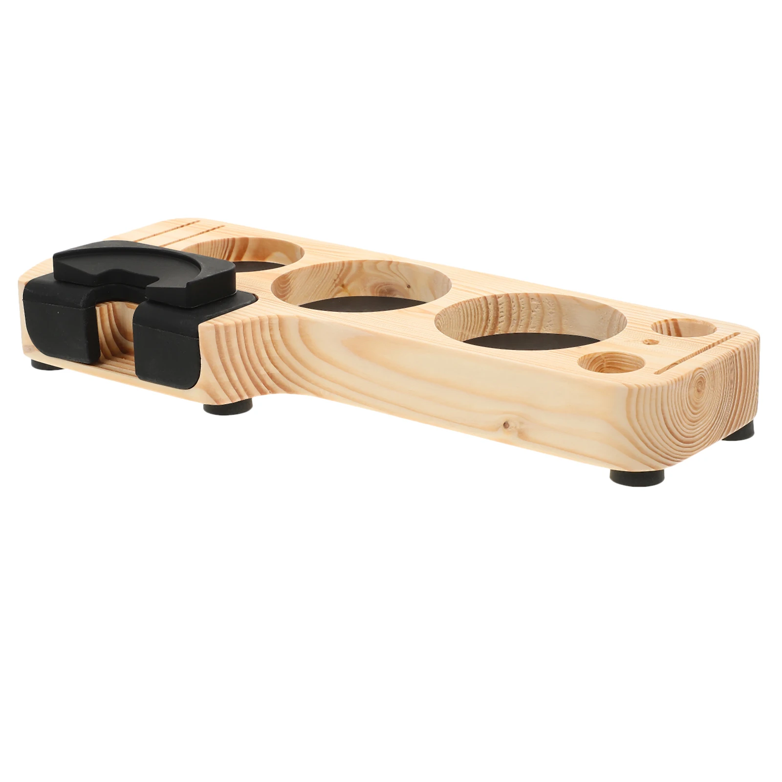 Wooden Tamper Stand Coffee Machine Accessories Stable Holder Countertop Desktop Storage Base Powder Tool Household Shop Hotel