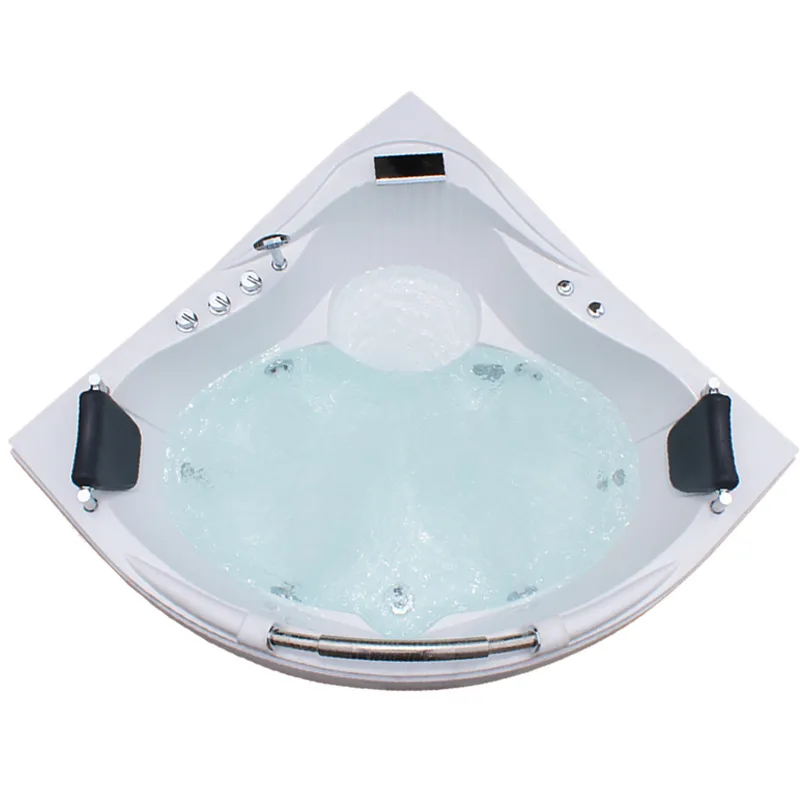 

Acrylic double massage surfing bath tub fan shaped independent art hotel engineering insulation