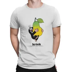 Krtek The Mole Holding a Pear Tshirt Graphic Men Tops Vintage Punk Summer Short Sleeve Harajuku T Shirt