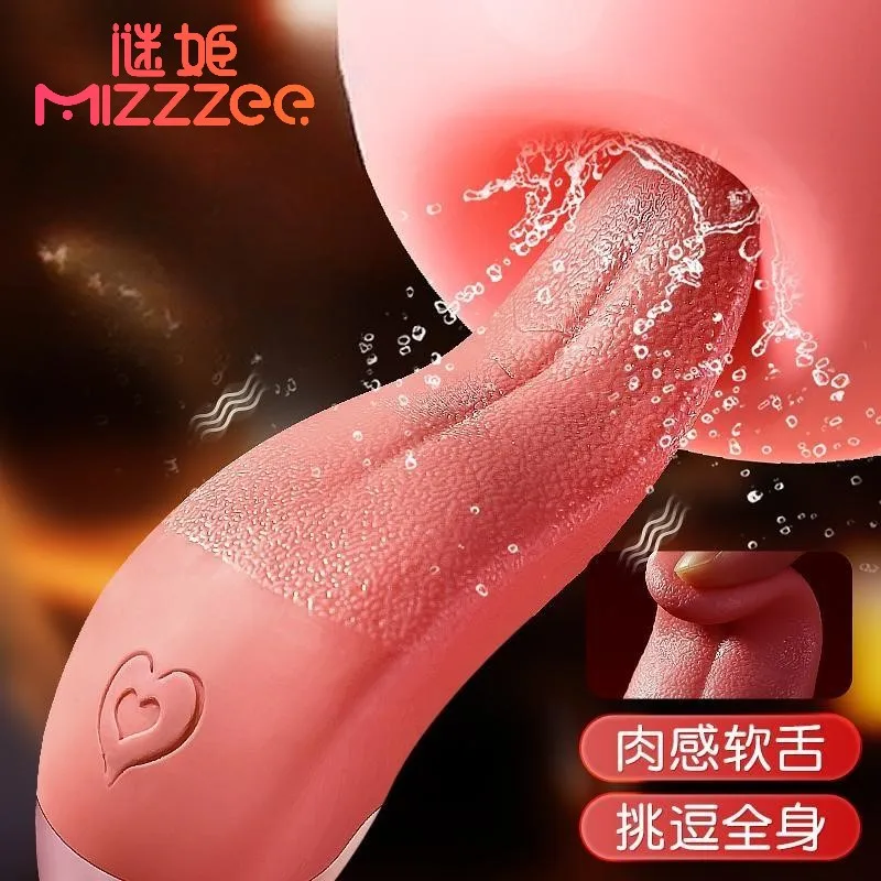 MizzZee Soft Tongue Vibrator for Women, Licking and Massage Toy, Waterproof, Full-Body Stimulator, Adult Pleasure Device