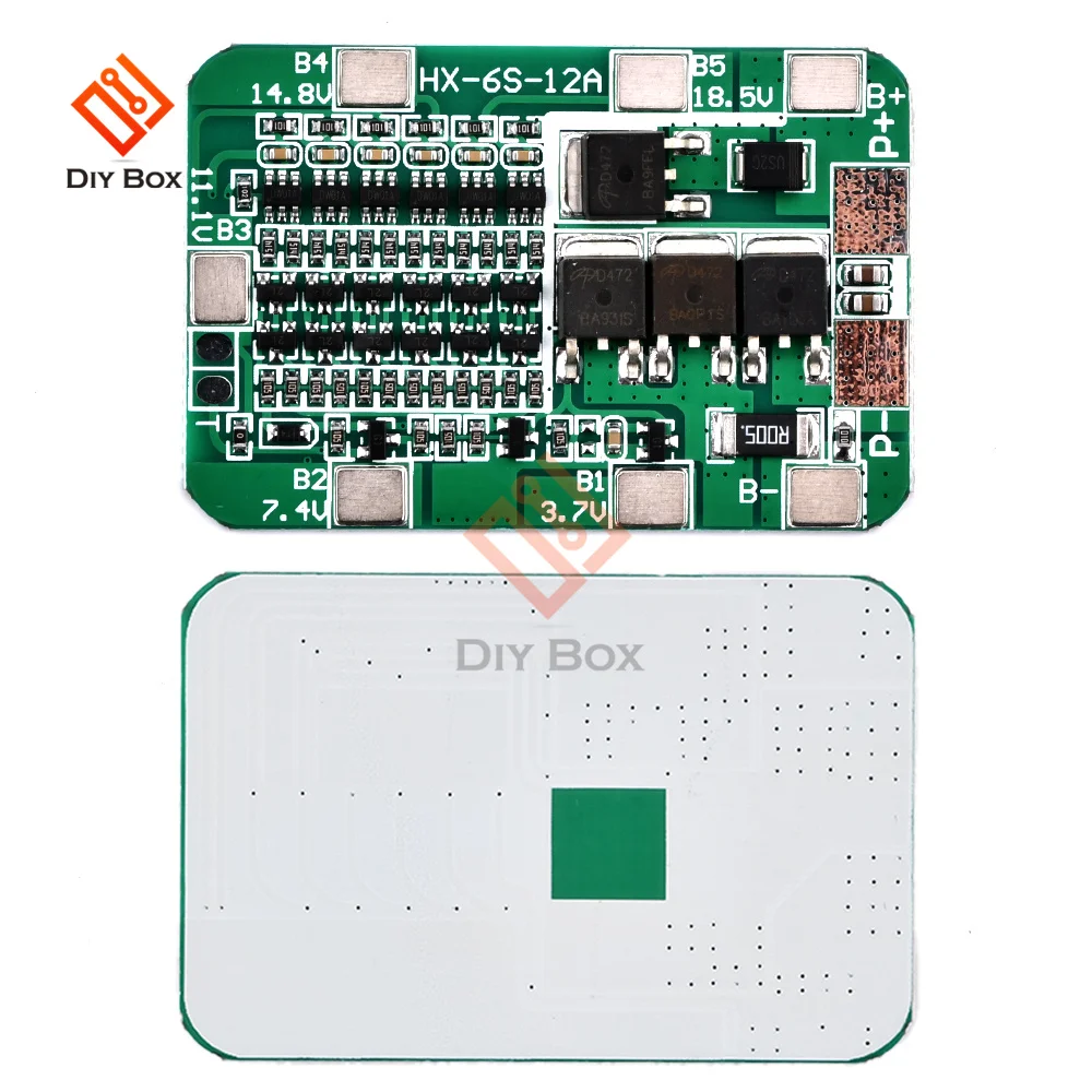 6S 15A 22V 24V Li-ion moduł ładowarki baterii litowej ładowanie płyta ochronna PCB BMS dla 3.7V 18650 Li-ion Cell podwójne funkcje