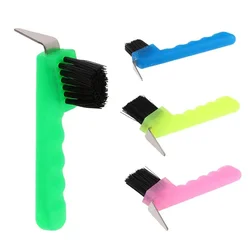 Hoof Pick para el cuidado del caballo, Hoof Pick con cepillo y mango ergonómico cómodo, Hoof Pimple con cepillo, herramienta para el cuidado del caballo, 7,1