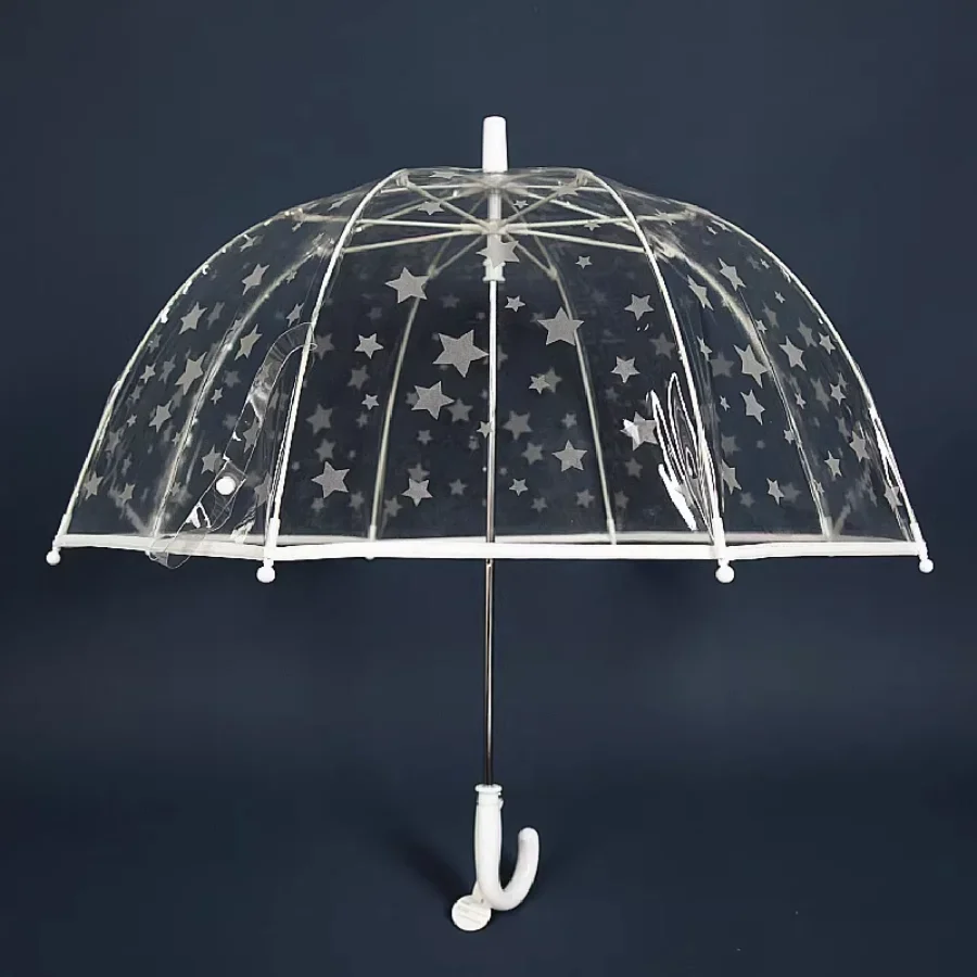 Rain Umbrella Girl Clear Reflective Kids Big Ultra Light Umbrella Windproof Kawaii Aesthetic Guarda Chuva Infantil Umbrellas