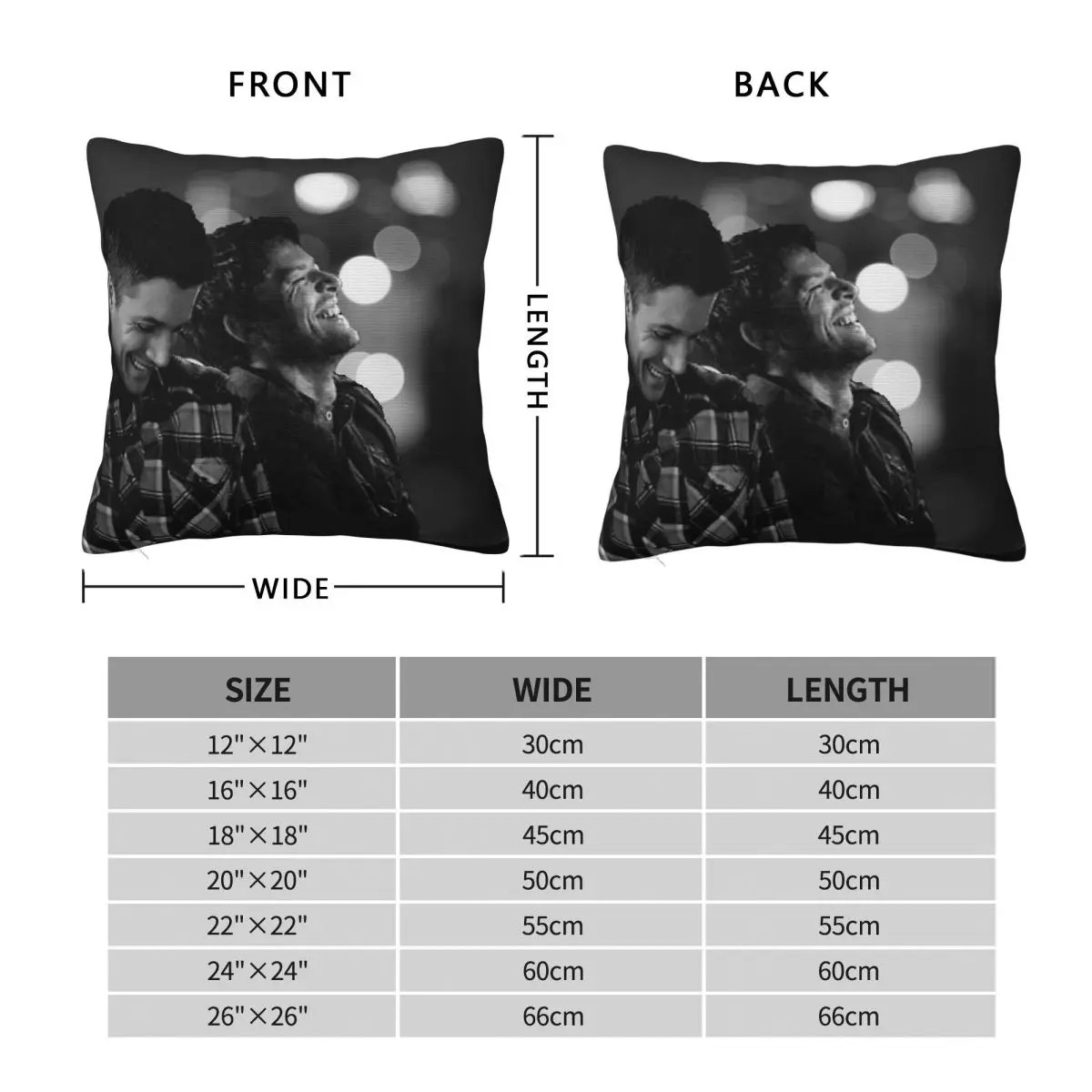 Supernatural Dean Winchester Castiel Pillowcase Polyester Linen Velvet Creative Zip Decor Car Cushion Cover